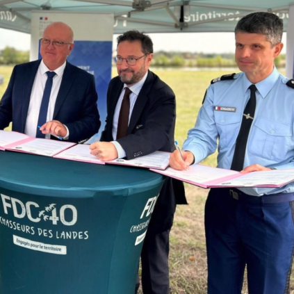FDC40, Gendarmerie et Préfecture des Landes renforcent leur coopération au service de la sécurité et du territoire landais.